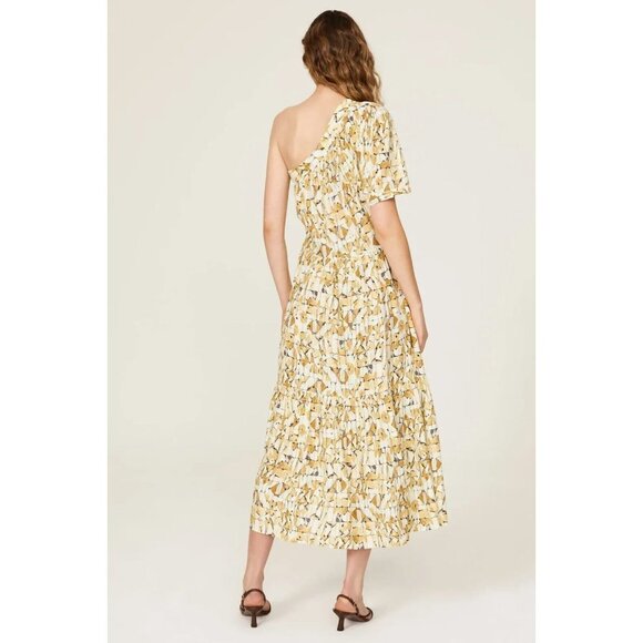 Sita Murt Women's Yellow One Shoulder Dress Size 36 EU/ Size Small USA - Picture 10 of 11